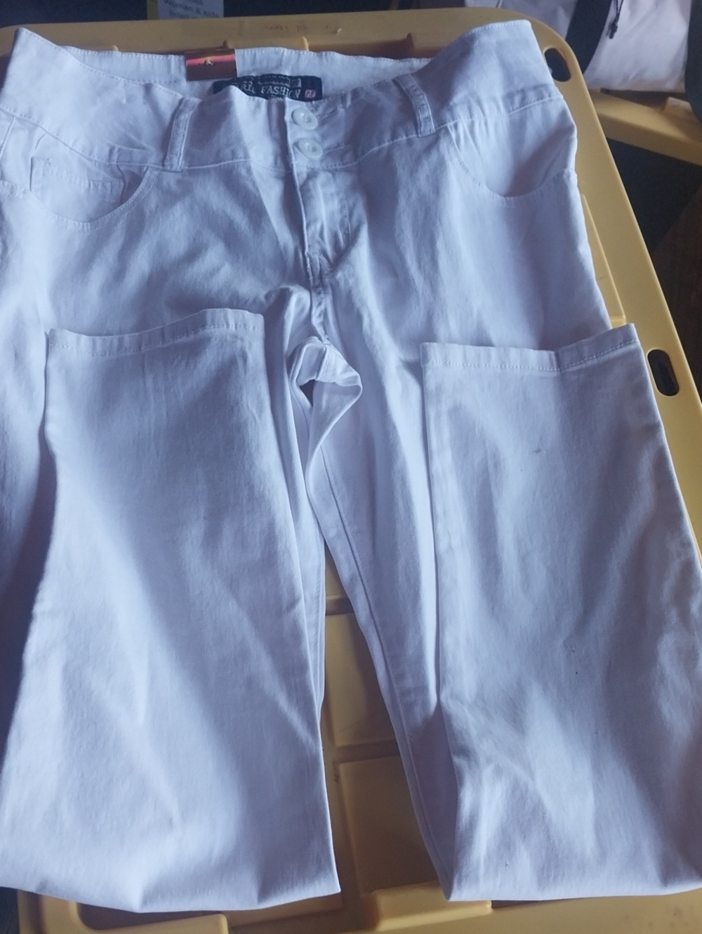 Paris Fashion White Casual Women's Pants